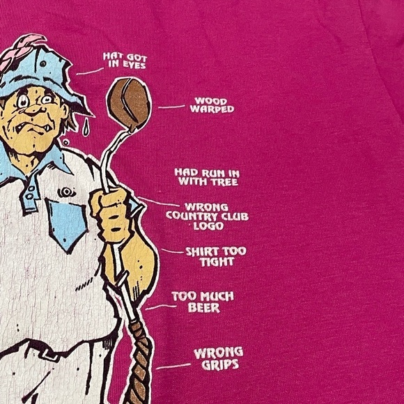 Vintage Official Golf Excuse Funny Humor 1980s Crewneck Tee Top Tshirt - Picture 8 of 12